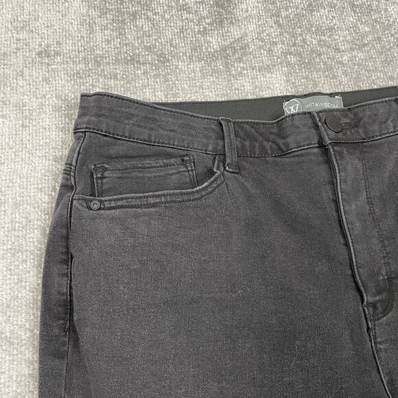 NWT Wit & Wisdom High Waist Itty Bitty Bootcut Jeans 'Ab'Solution Faded Black - Picture 14 of 16